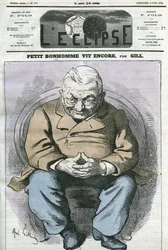 El hombrecito aún vive, caricatura de Adolphe Thiers (1797-1877), estadista francés. Portada en 