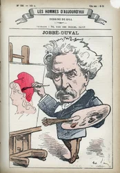 Retrato de Armand Félix Maris Jobbe-Duval Jobbe Duval (1821-1889), pintor y político francés. Caricatura por Gill, París.