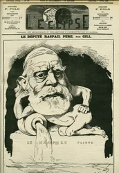Retrato de François-Vincent Raspail (1794-1878), químico, médico y político francés. Portada en "L