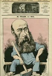 Retrato de Henri Louis Tolain (1828-1897), grabador y político francés. Portada en “L