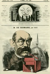 Retrato de Otto von Bismarck, canciller alemán