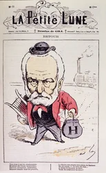Regreso (regreso a Francia de Victor Hugo en 1870 después de su exilio) - por Gill, en “La Pequeña Luna”