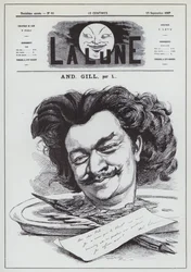 Autorretrato del caricaturista francés Andre Gill