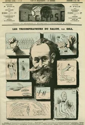 Los triunfadores del Salón, o el triunfo de la ausencia por Edouard Manet (1832-1883), pintor francés. Portada en "L
