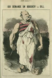 ¿Quién pide un carnicero?, caricatura de Guillermo I de Alemania (1797-1888), ganador de la Guerra de 1870. en “L