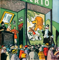 Ilustración de Andre Helle de Fábulas de la Fontaine, 1922, 1929
