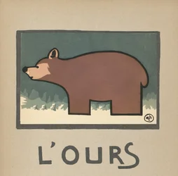 Ilustración infantil de un oso de L