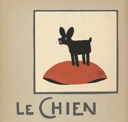 «Le Chien» - ilustración infantil de un perro negro