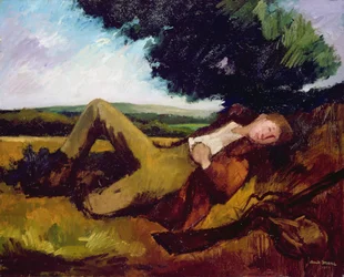 El descanso del cazador o El cazador durmiente, 1929