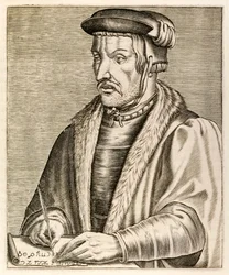 Heinrich Cornelius Agrippa, de True Portraits por André Thévet publicado en 1584
