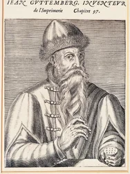 Retrato de Johann Gutenberg (Maguncia, alrededor de 1394-1399-Maguncia)