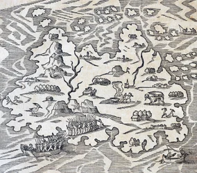 Isla de la Trinidad, grabado de Cosmología Universal