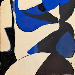 Formas negras y azules abstractas