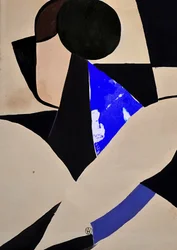 Formas negras y azules abstractas