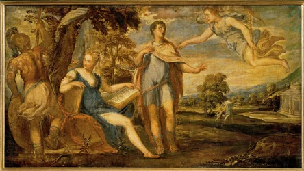 Eneas recibe la orden de abandonar a Dido (pintura sobre lienzo)