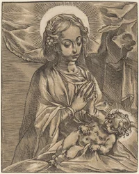 Madonna y el Niño, 1591-93