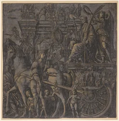 El triunfo de Julio César: César triunfante, 1593-99