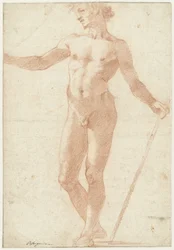 Modelo de desnudo masculino de pie