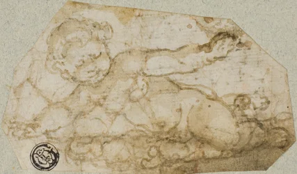 Putto con guirnalda