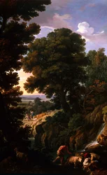 Un paisaje con pastores, c.1730