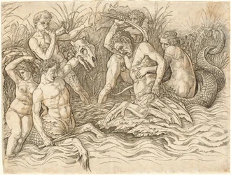 Batalla de los dioses del mar (mitad derecha)