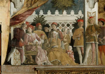 Corte de los Gonzaga, fresco en la Camera degli Sposi del Palazzo Ducale de Mantua, 1474