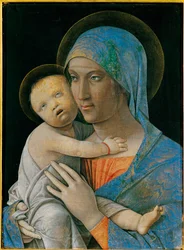 Virgen con el Niño (temple sobre madera)