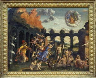 Minerva expulsando los vicios del jardín de la virtud - Andrea Mantegna, circa 1497, Museo del Louvre, París