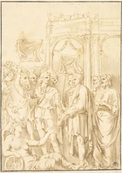 Senadores y soldados romanos