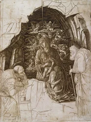 La adoración de los magos: La Virgen en la gruta, c.1475-80