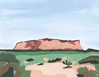 Valle abstracto I, 2024 (acrílico sobre papel)