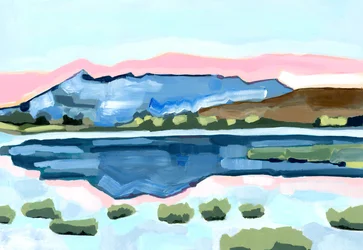 Cool Reflections, 2024 (acrílico sobre papel)