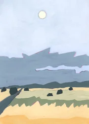 Paisaje de ensueño, 2024 (acrílico sobre papel)