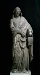 Sibila de Tibur, del campanario. Escultura de mármol