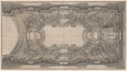 Arquitectura ilusionista para la bóveda de San Ignacio