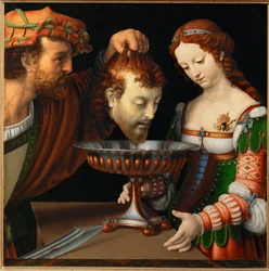 Salomé con la cabeza de San Juan Bautista, c.1501-20 (pintura sobre madera)