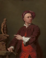 John Michael Rysbrack modela su estatua de Hércules en terracota