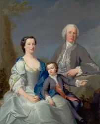 Sir Robert y Lady Smyth con su hijo Hervey