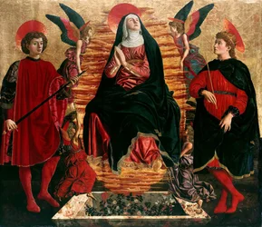 Asunción de la Virgen con los santos Julián y Minias, 1449-1450