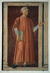 Dante Alighieri, poeta, pintado (pintura sobre lienzo)