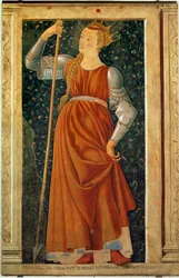 La legendaria reina Tomiri, de la serie Hombres y mujeres célebres, pintada para la Villa Carducci de Legnaia ... (pintura sobre lienzo)
