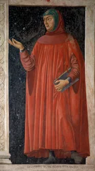 Retrato de Francesco Petrarca (fresco, circa 1451)