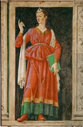 La Sibila de Cumas, hacia 1450, de la famosa serie de hombres y mujeres pintada para la Villa Carducci de Legnaia (pintura sobre lienzo)