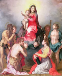 La Virgen y el Niño con Santos