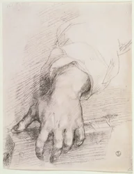 Estudio de una mano para la Madonna del Arpa