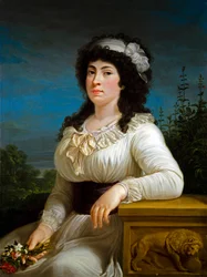 Retrato de Marianna Movigia Reina (óleo sobre lienzo)