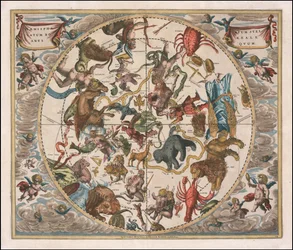 Mapa celeste de 1660 - Haemisphaerium Stellatum Boreale Antiquum