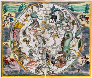 Mapa del hemisferio sur celestial, 1660-1661
