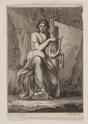 Una mujer con lira y fasces