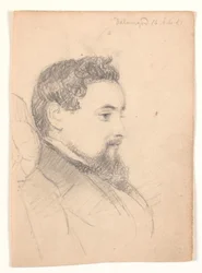 Retrato de hombre, perfil hacia la derecha